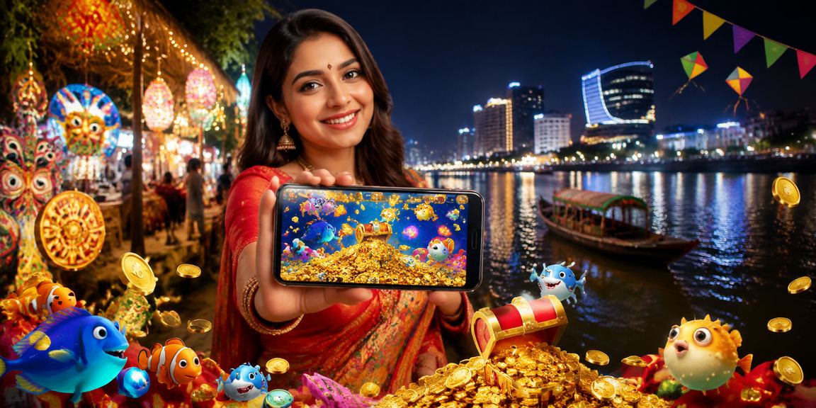 চট্টগ্রামে পহেলা বৈশাখের আনন্দে অনলাইন ফিশিং গেম খেলছেন একজন ব্যবহারকারী