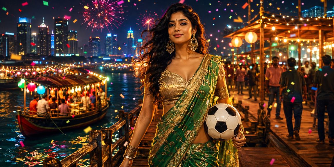 সুন্দরবনের নাইট মার্কেটের আবহে ফুটবল বেটিং উপভোগ করছেন একজন খেলোয়াড়