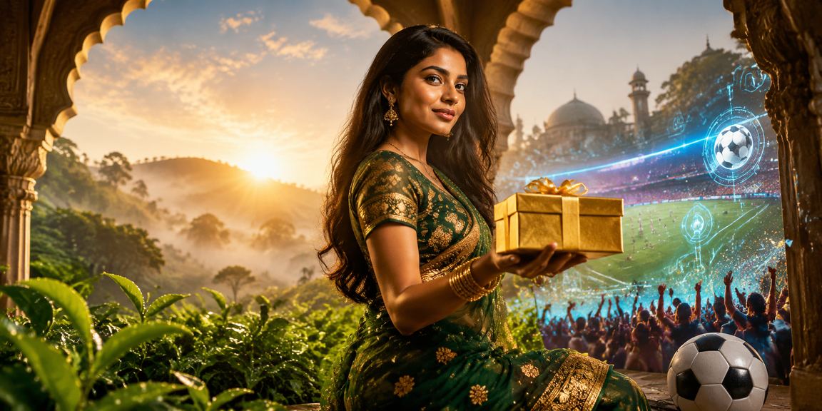 সিলেটের চা বাগানের পটভূমিতে অনলাইন স্পোর্টস বেটিং উপভোগ করছেন একজন খেলোয়াড়